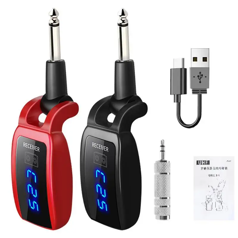 

Guitar Transmitter And Receiver Cordless Guitar Transmitter Receiver 40-channel Rechargeable Electric Guitar Bass Wireless