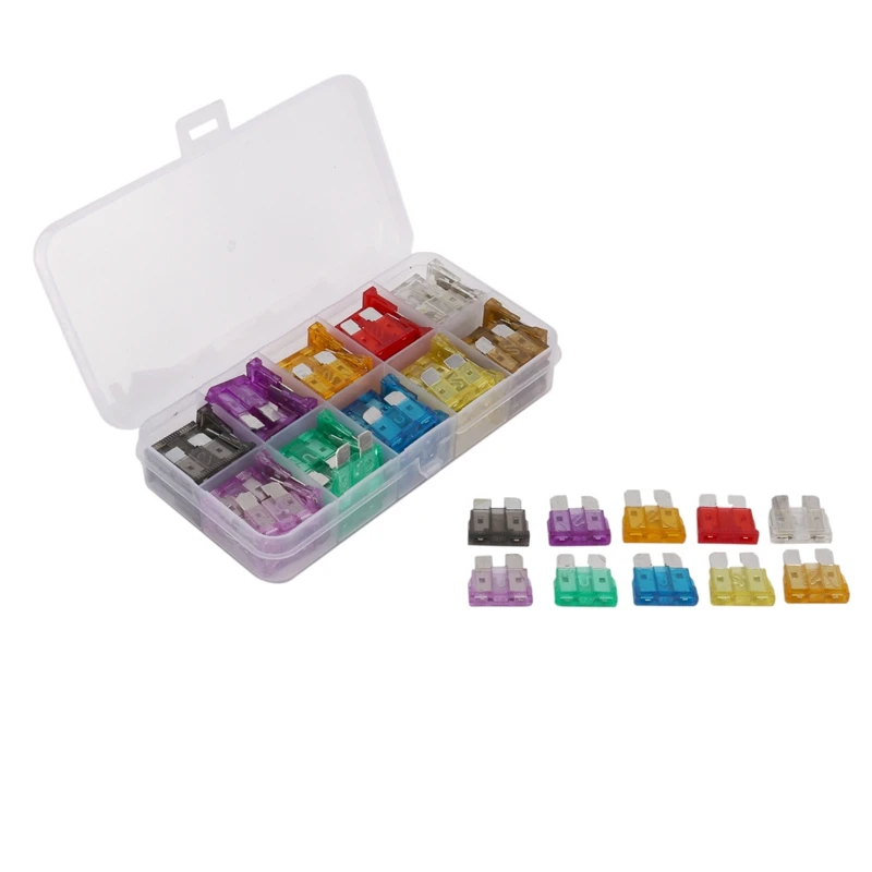 

Car Blade Standard Fuses Set 2A 3A 5A 7.5A 10A 15A 20A 25A 30A 35A AMP Automotive-Blade-Fuse Assorted Set