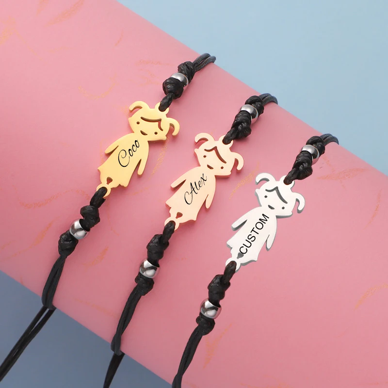 

Женский и мужской браслет в форме веревки Custome, браслеты для влюбленных