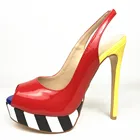 Женская обувь классические Цвет одинаковая однотонные Босоножки с открытым носком; Туфли на высоком каблуке-шпильке, туфли с ремешком вокруг лодыжки; Босоножки на платформе; Большие Размеры обувь; Большие размеры 34-46