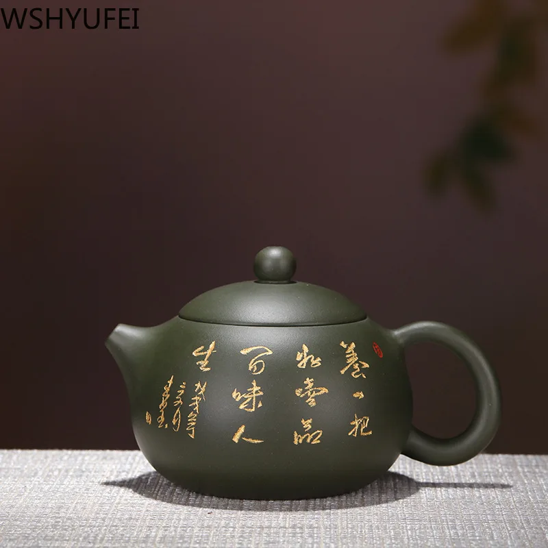 

Чайный горшок Yixing из фиолетовой глины xi shi чайник из руды красивый китайский чайник ручной работы из фиолетового песка оригинальный высококачественный подарок аутентичный 240 мл