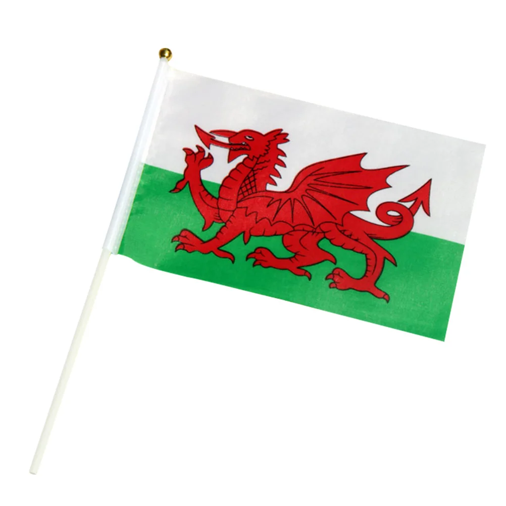 

Flag Wales Flags Welsh Stick Hand Miniature Waving Handheld World Mini Desktop Desk Picks International Dragon Cocktail National