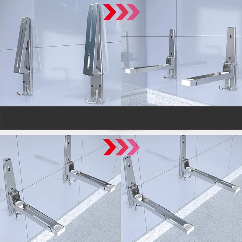 Полка для микроволновой печи из нержавеющей стали 201 регулируемая настенная