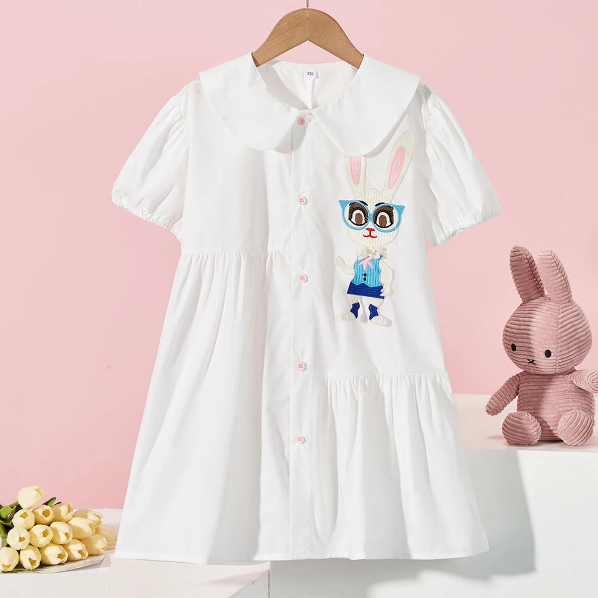 

Детское школьное платье с коротким рукавом, на Возраст 4-12 лет