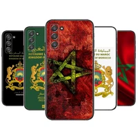 morocco flag passport phone cover hull for samsung galaxy s6 s7 s8 s9 s10e s20 s21 s5 s30 plus s20 fe 5g lite ultra edge