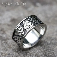 2022 new mens 316l stainless steel rings viking odin rune thor hammer amulet vintage aegishjalmurjewelry gifts free shipping