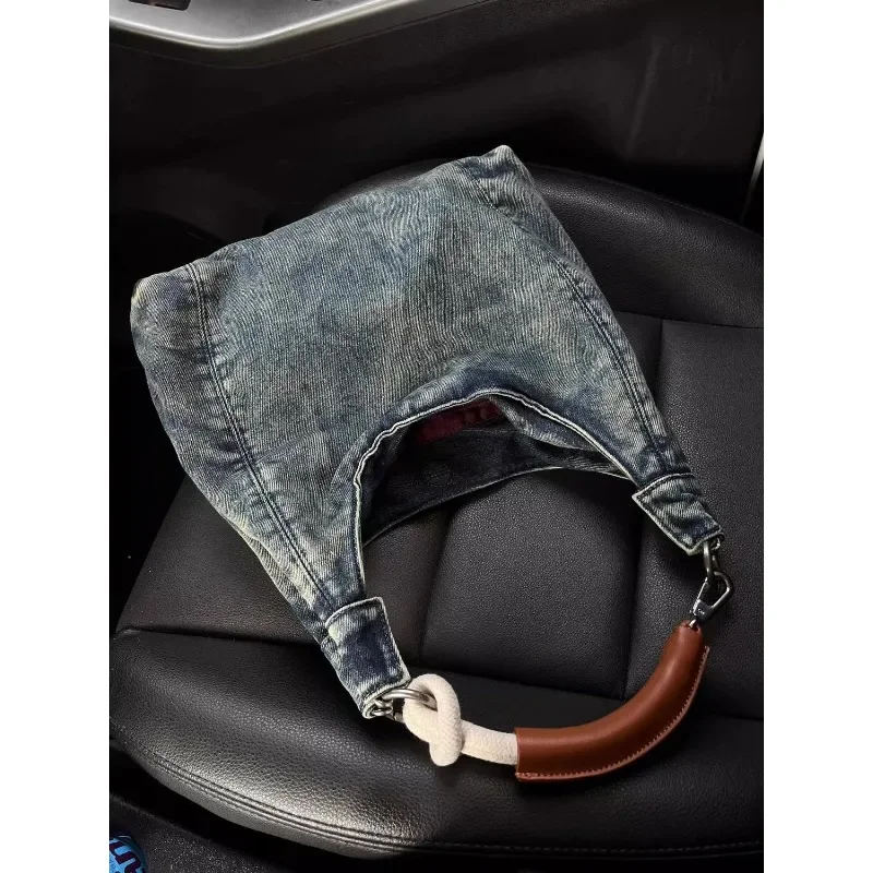 Винтажная джинсовая сумка-тоут на плечо