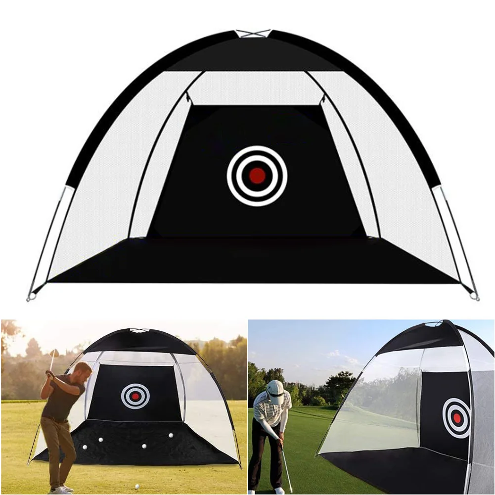 

2M Foldable Golf Practice Net Tent Golf Hitting Cage GardenGolf Training Equipment Outdoor Indoor Grassland Mesh Golf Net 골프용품