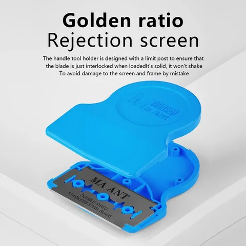 MaAnt M067 ABS двухсторонний держатель ножа высокой твердости ЖК-экран рамка для удаления клея лезвие зажим инструменты для ремонта мобильных телефонов
