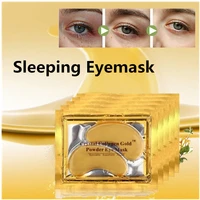 5 pairs anti aging remove puffiness moisturizing fine lines sleep eye pads golden eye mask crystal collagen gel skin care