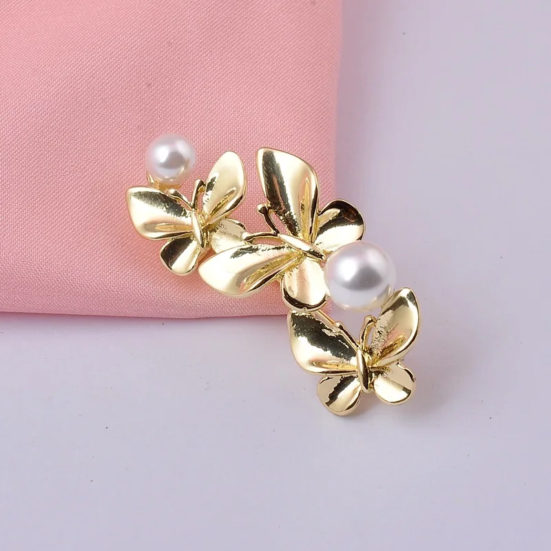 Модная Высококачественная брошь-бабочка для зимнего пальто свитера