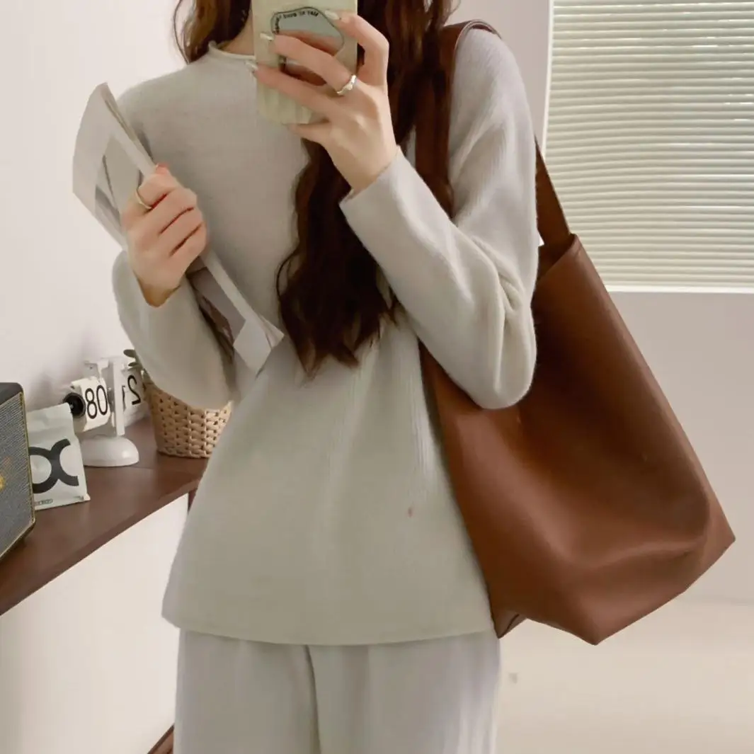 Женский свитер на молнии Dimanaf однотонный вязаный пуловер с высоким воротником