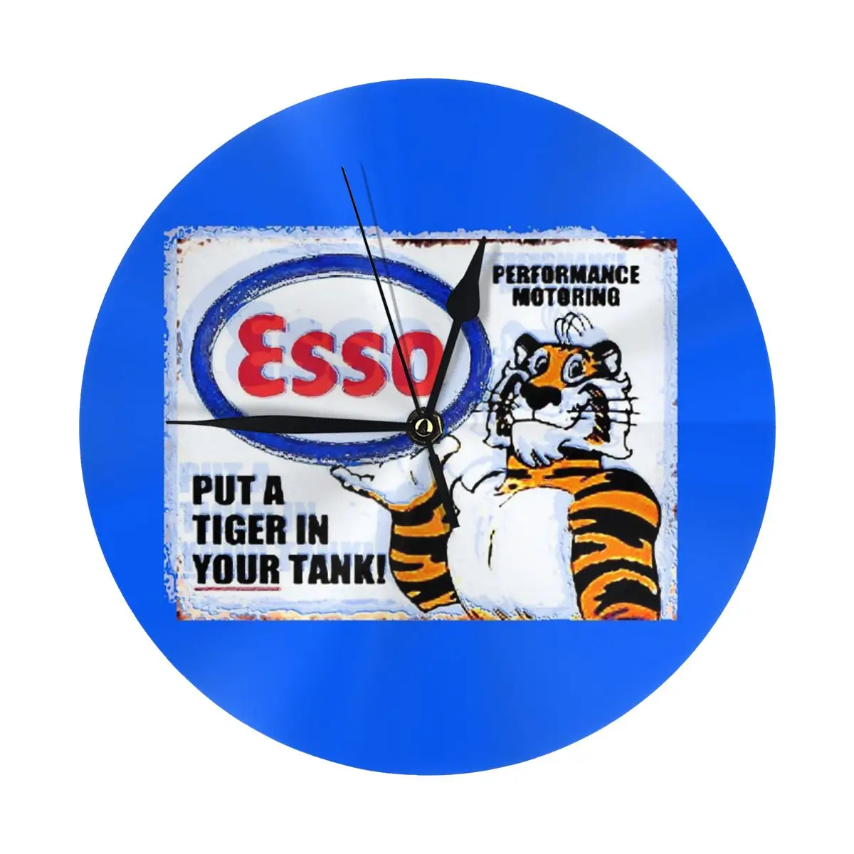Esso-Положите тигра в бак! Настенные часы украшение комнаты необходимые круглые