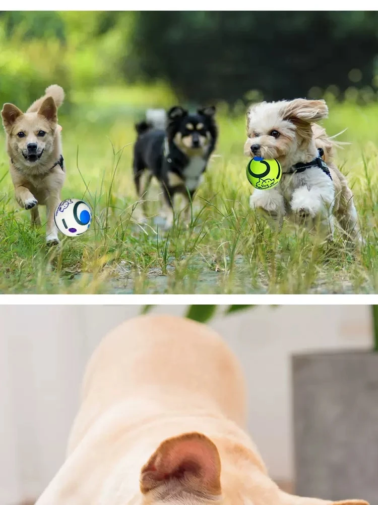 Игрушка для собак, рельефный вращающийся лающий шар, устойчивый к укусам, зубной поклевки, неплохой звуковой мяч для питомца