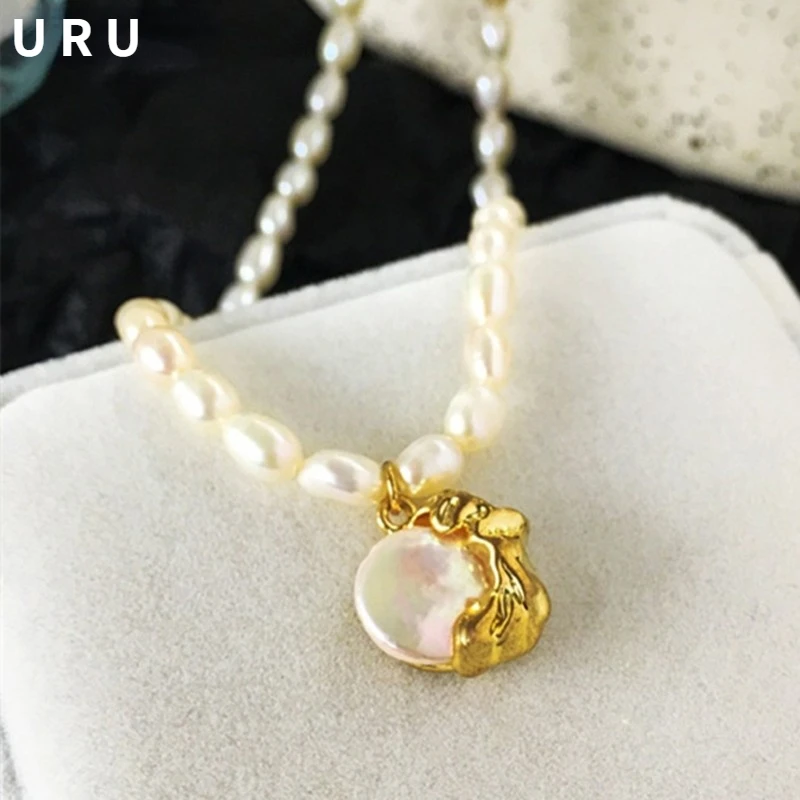 

Fashion Jewelry Natural Freshwater Pearl Necklace 2021 New Trend Hot Sale Elegant Women Necklace For Party Wedding Gifts
