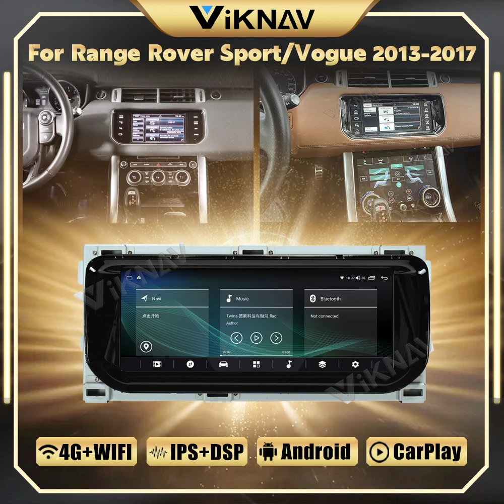 Автомагнитола на Android 12 для Range Rover Sport L494 Vogue L405 2013-2017, мультимедийный плеер с GPS, сенсорным экраном и панелью AC для Carplay