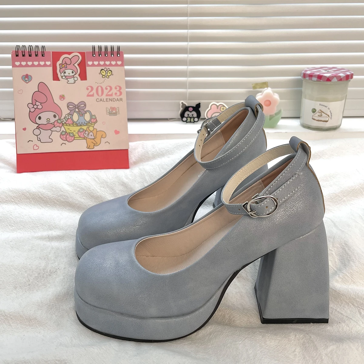 2023 Spring Autumn high heel Mary Jane shoes New Chunky heels Lolita shoes college girls retro Platform shoes Women sandals