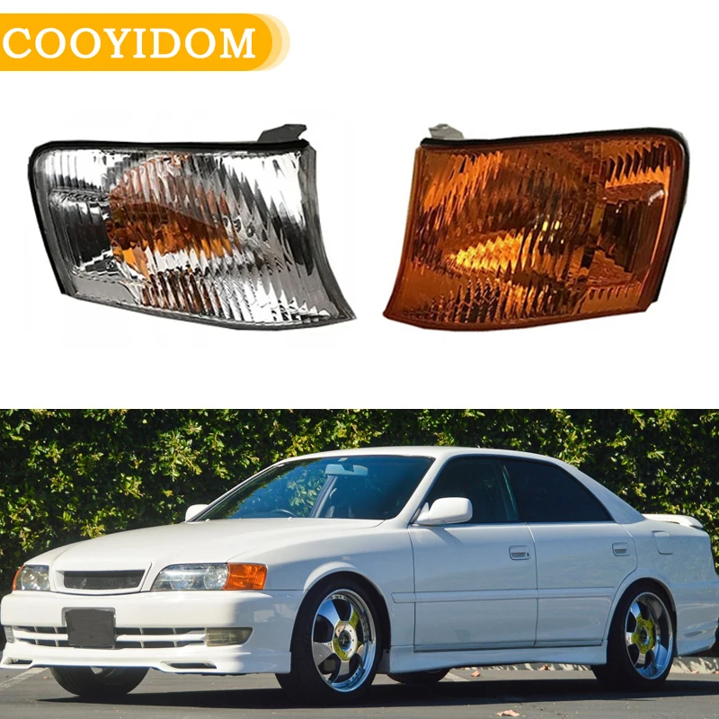 Фото Автомобильный передний угловой фонарь для Toyota CHASER GX100 JZX100 1996, 1997, 1998, 1999, 2000, 2001, фара, указатель поворота, боковые аксессуары №1