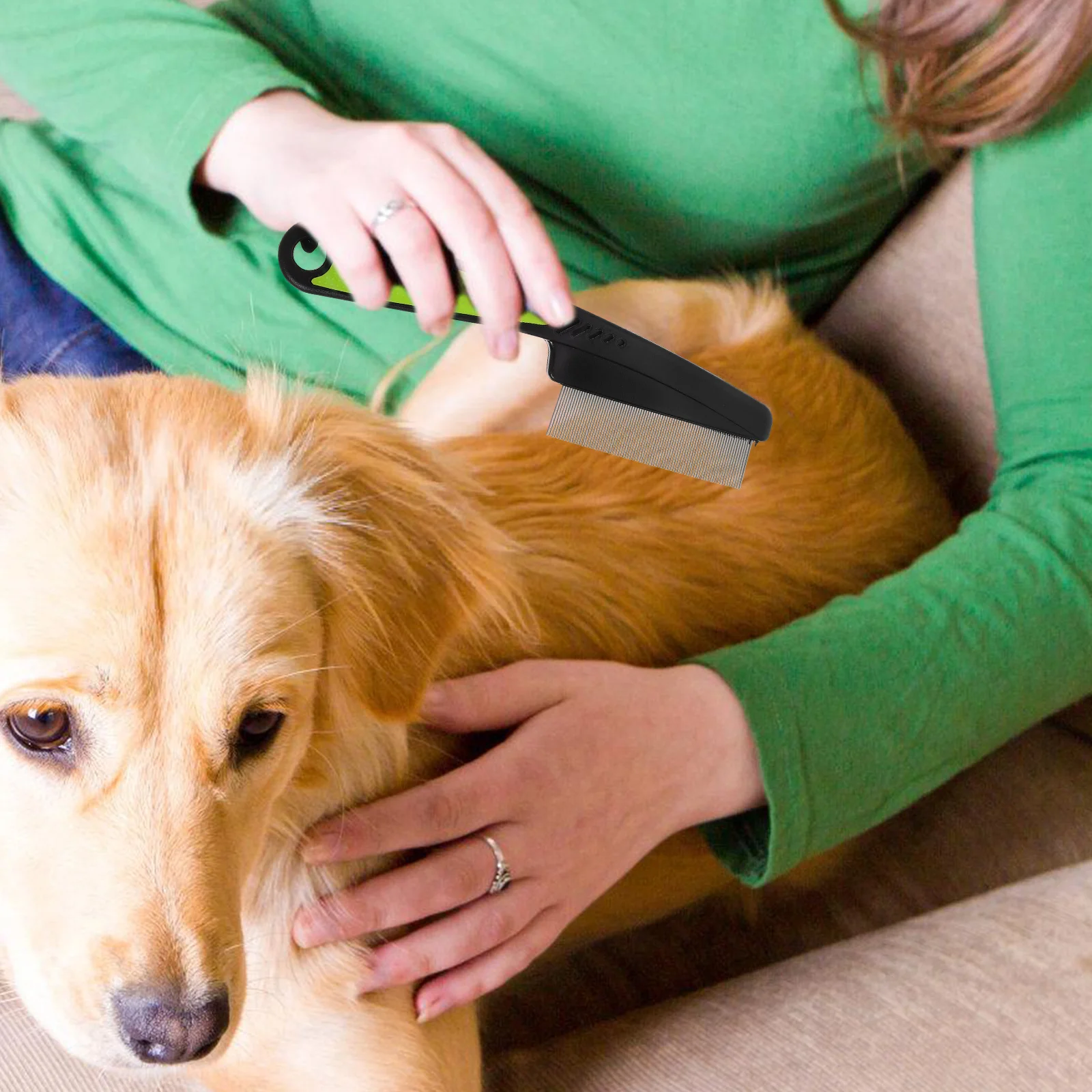 Расческа с мелкими зубьями из нержавеющей стали щетка для кожи головы удаления