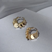 sequin earrings female 2021 new trend heart shaped temperament earrings metal sequin pendant ear buckle wedding jewelry gift