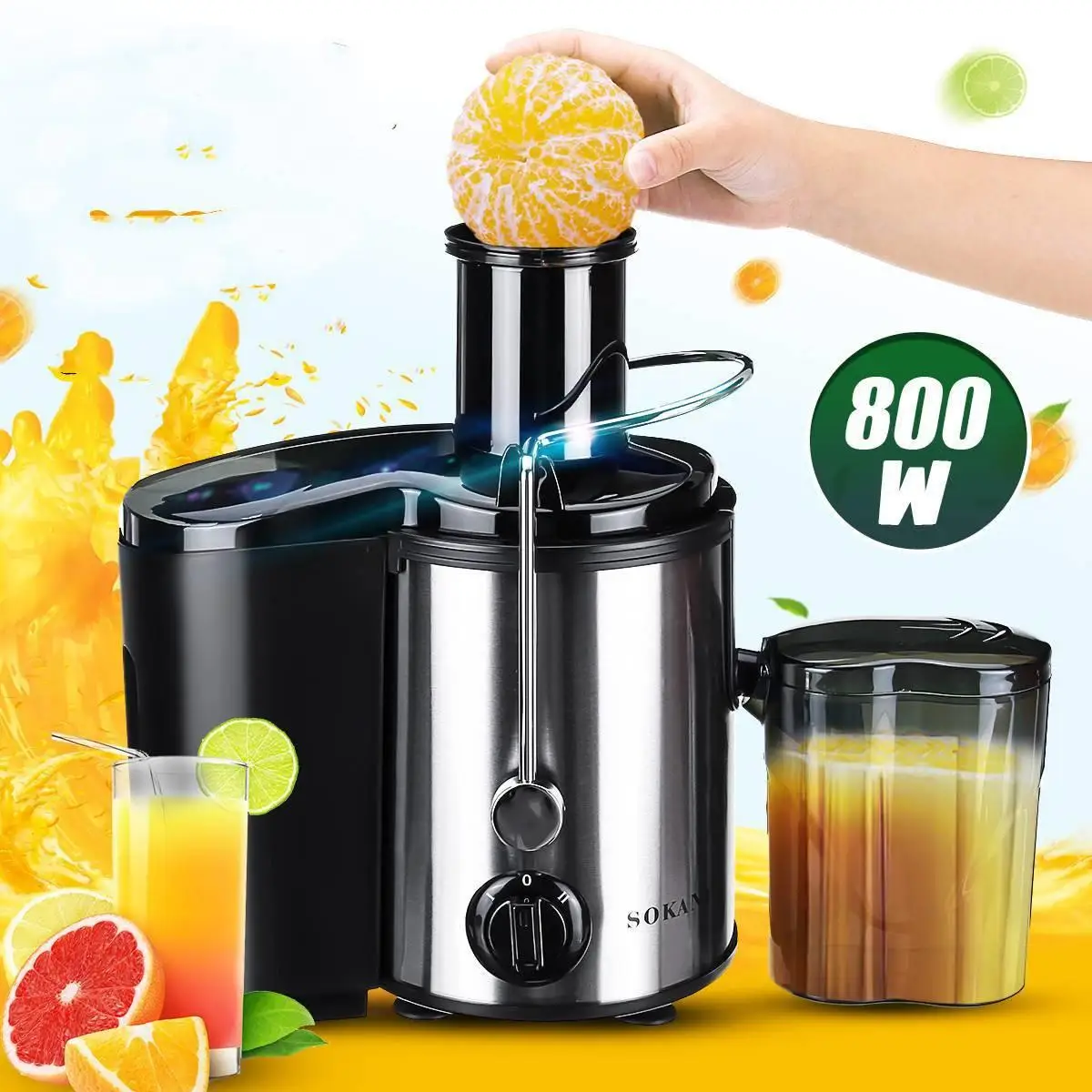 

Juicer Household Multifunctional Juice Residue Separation Stainless Steel Automatic Fruit And Vegetable Squeezer