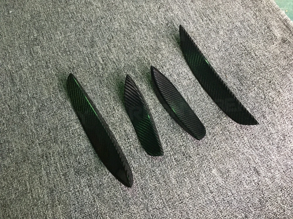 4 шт./компл. Стайлинг автомобиля передний бампер из углеродного волокна накладки