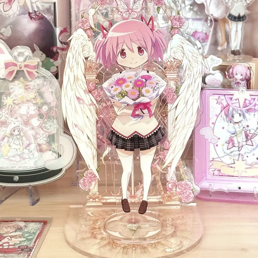 Фото Акриловая фигурка-подставка Канамэ Мадока из аниме Puella Magi Madoka Magica: милый, модный, оригинальный декор для спальни и комнаты №1