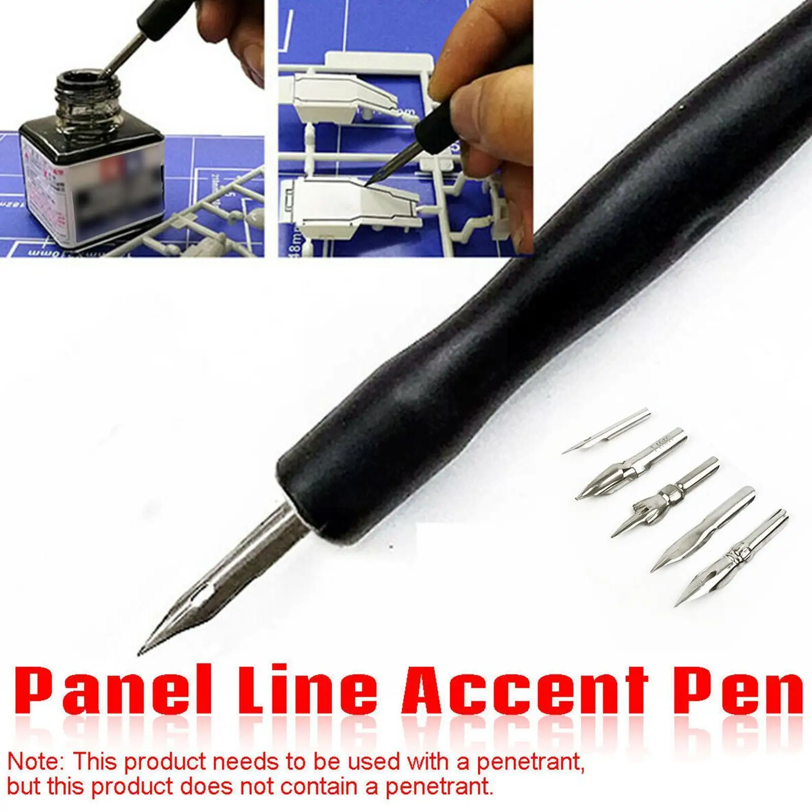 

Model Panel Line Accent Color Specific Pen Avoid Scrubbing DIY 5pcs Paint Hobby Line Tool Infiltration With Pen Head Pen H3W6