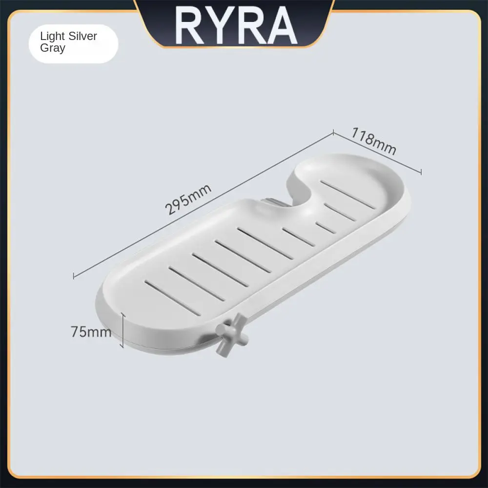 

Стойка-органайзер для ванной комнаты, серебристо-серая