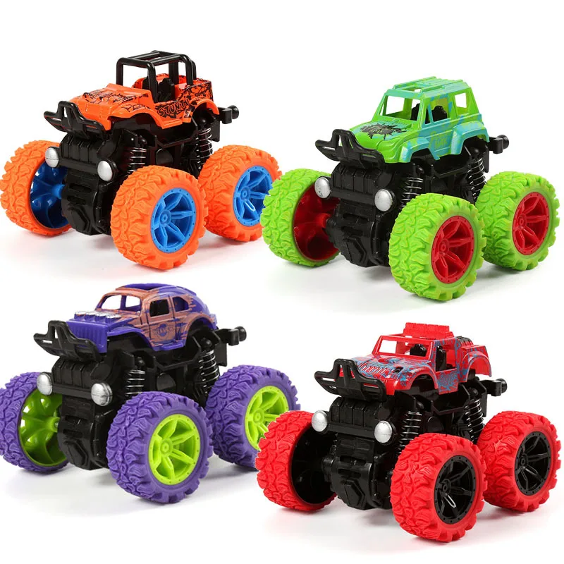 

Toys Car Four-wheel Drive off-road Vehicle Stunt Dump Cars Inertia Car Boy Toy Bigfoot Car Dinosaur Pull Back Children Toy Gift