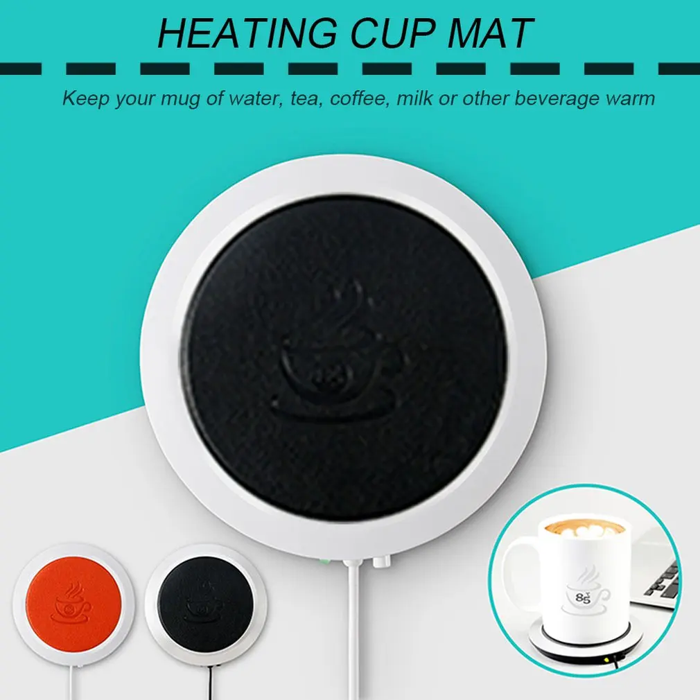 

USB Power Supply Office Tea Coffee Cup Mug Mats Pads Warmer Heating Cup Mat Pad Coaster for Beverage Drink