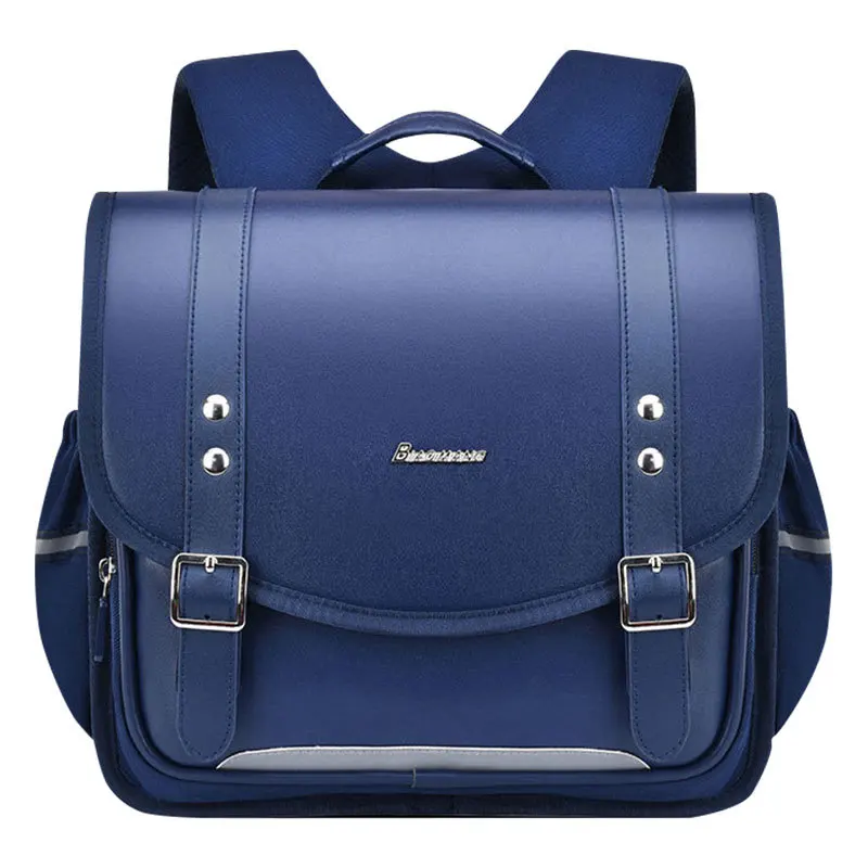 Girls Boys Grades 1-6 British Style Horizontal Simple School Bags New Children Large Capacity Backpacks for Student Mochila Hot