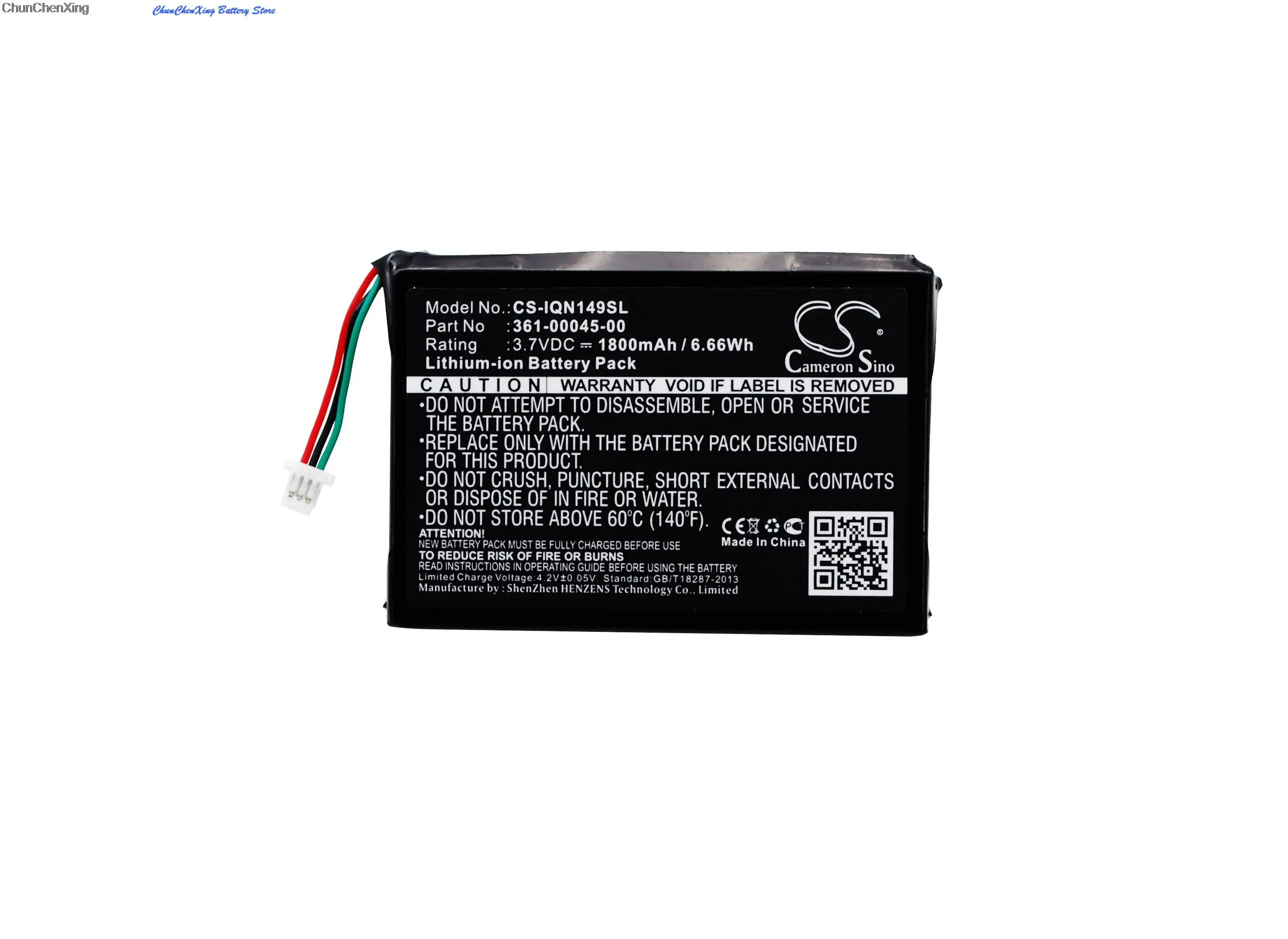 

Cameron Sino 1800mAh Battery 361-00045-00, 361-00045-20 for Garmin Nuvi 1490TV, 2585TV