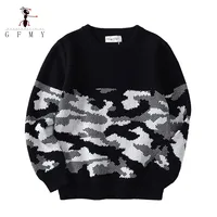 2022 GFMY Autumn Winter Knitted Warm Army Green O-Collar Boys Sweater Suitable for cold winter Long sleeves Children  Pullover