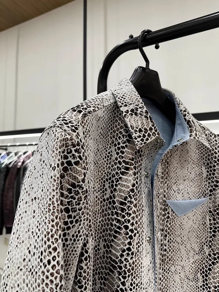 Высококачественная Мужская куртка из натуральной кожи однобортная дизайнерская