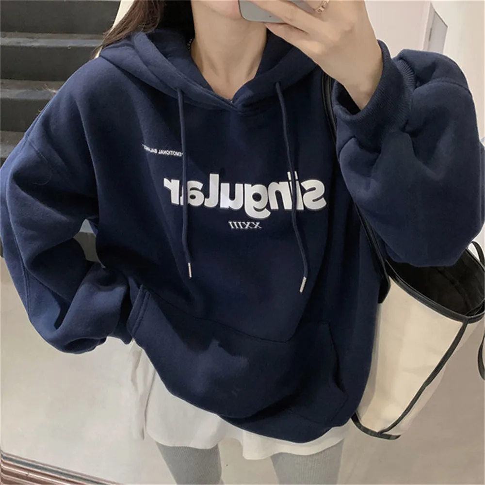 

Hoodie Hooded Sweater Loose Korean Style Couple Top Ins Trendy New 2022 Japan Korean Casual Autumn Spring Ladies Tops Fashion