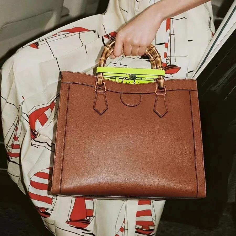 

2022 New Fashion Diana Bamboo Bag Luxury Designer Handbag Vintage Premium Leather One Shoulder Messenger Bag Wallet