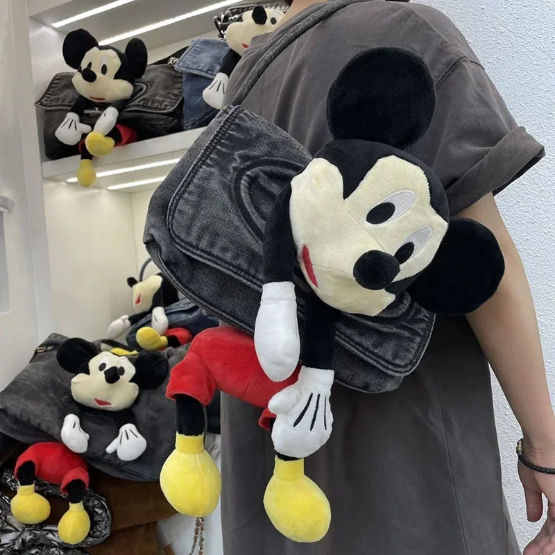 Сумка на плечо MINISO с Микки Маусом милая мультяшная Повседневная ковбойская