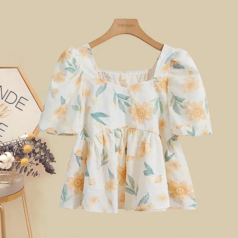 Женский летний комплект топ и юбка NoEnName_Null 2024