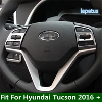 lapetus 3 colors steering wheel below decoration frame cover trim abs for hyundai tucson 2016 2017 2018 2019 2020 accessories