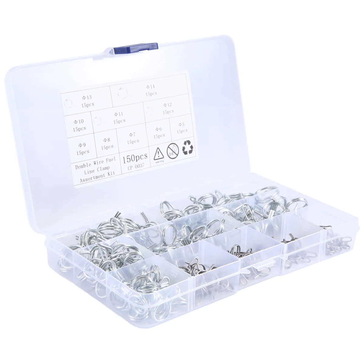 150 шт./компл. пружинный зажим из нержавеющей стали для шланга крепеж топливный