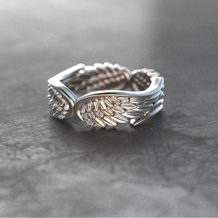 Баранина хит продаж новое кольцо с крыльями в Европе и США ретро тайское