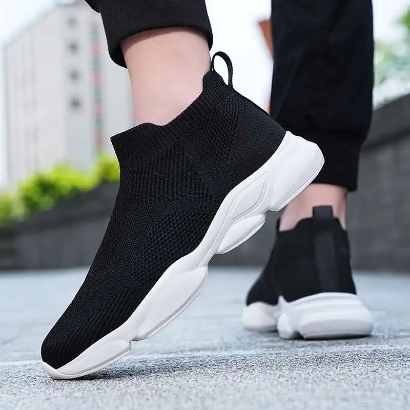 

MWY Casual Sports Shoes Male Sneakers Lightweight Sock Running Shoes Men Outdoor Athletic Shoe Zapatillas De Hombre Plus Size 48