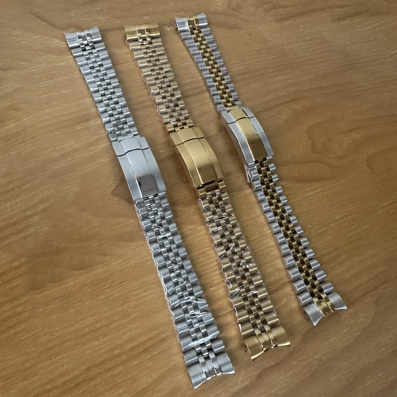 Фото Совместим со стальным ремешком Rolex Datejust Datejust Oyster Perpetual, мужской браслет из нержавеющей стали с твердыми изогнутыми звеньями 20 мм 21 мм №2