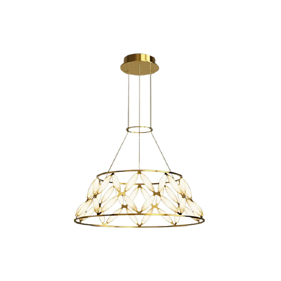 

Минималистичный светодиодный подвесной светильник, искусственный абажур, Современная обеденная Люстра для Рождественского украшения 2023 г...