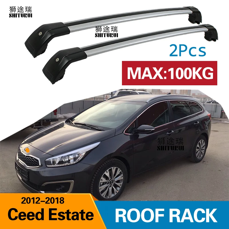 

2Pcs Roof Bars for Kia Ceed Sportswagon Ceed SW Estate 2012-2019 (JD) Aluminum Alloy Side Bars Cross Rails Roof Rack Luggage