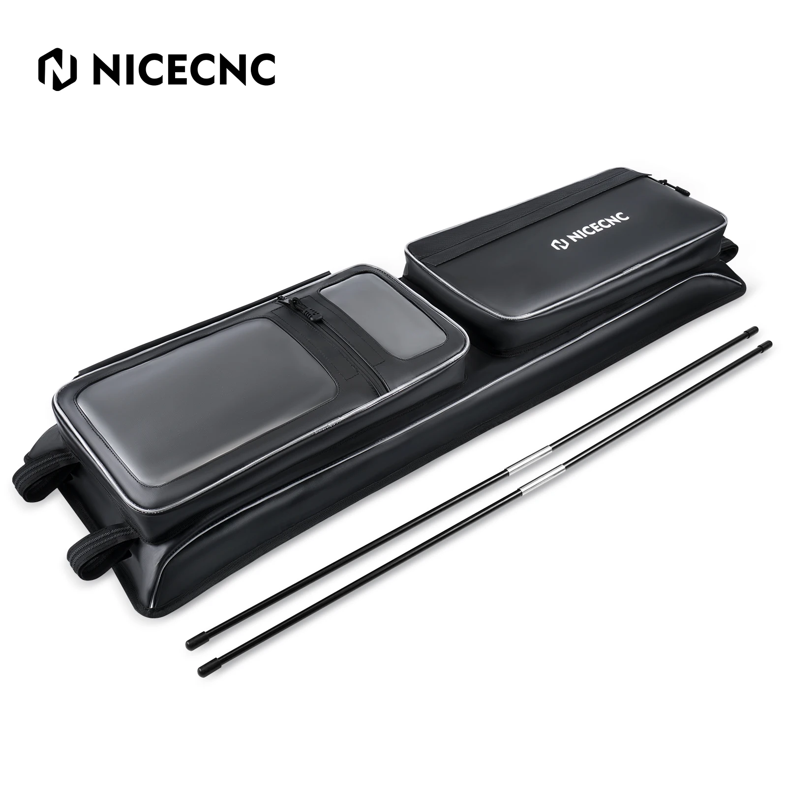 

NICECNC UTV Overhead Storage Bag Large Map Pouch Roof Storage Bag For RZR XP 1000 Roof Bag PVC RZR S 4 1000 2014-2023