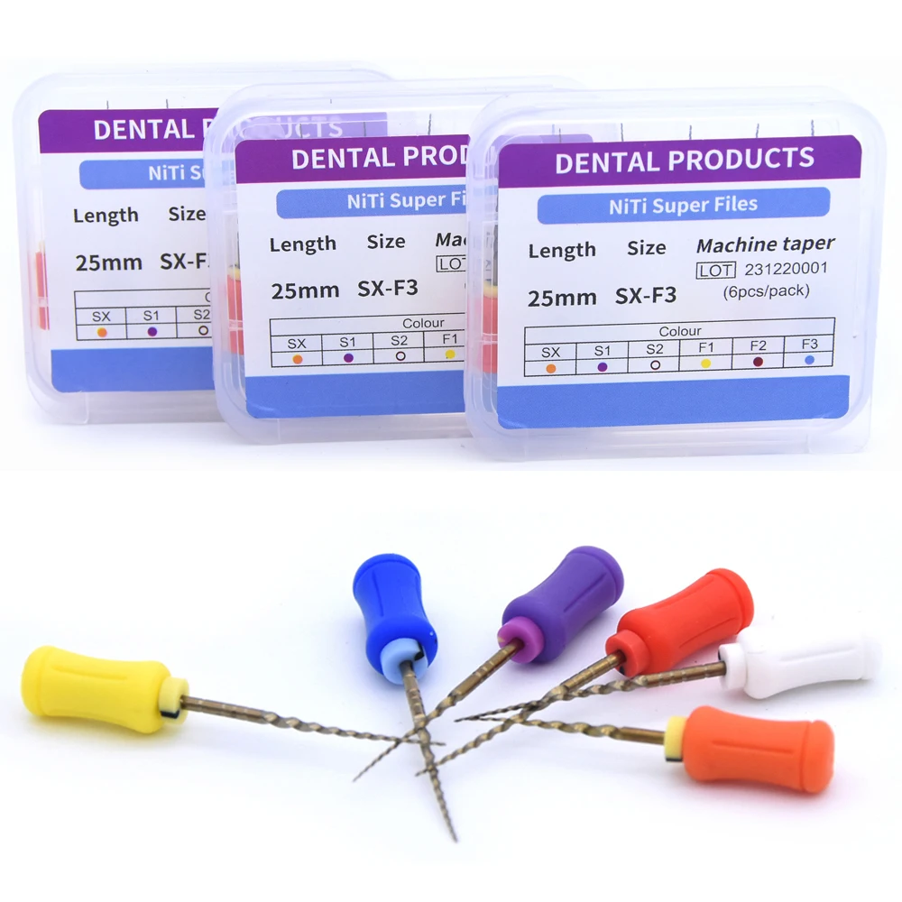 6 шт./коробка зубные напильники для ручной работы 21 мм/25 мм/31 мм