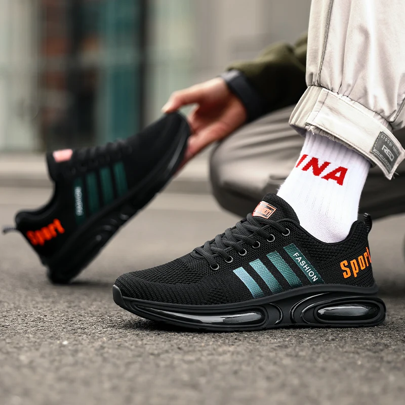 Fashion Men Running Sneakers Air Cushion Male Athletic Shoes Jogging Walking Zapatos Deportivos Outdoor Breathable Man Footwear