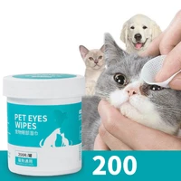 200pcs pet eyes cleaning pad box facial paper towels doggy pupply wet wipes cleaner cat dog tear stain remover paper accessories